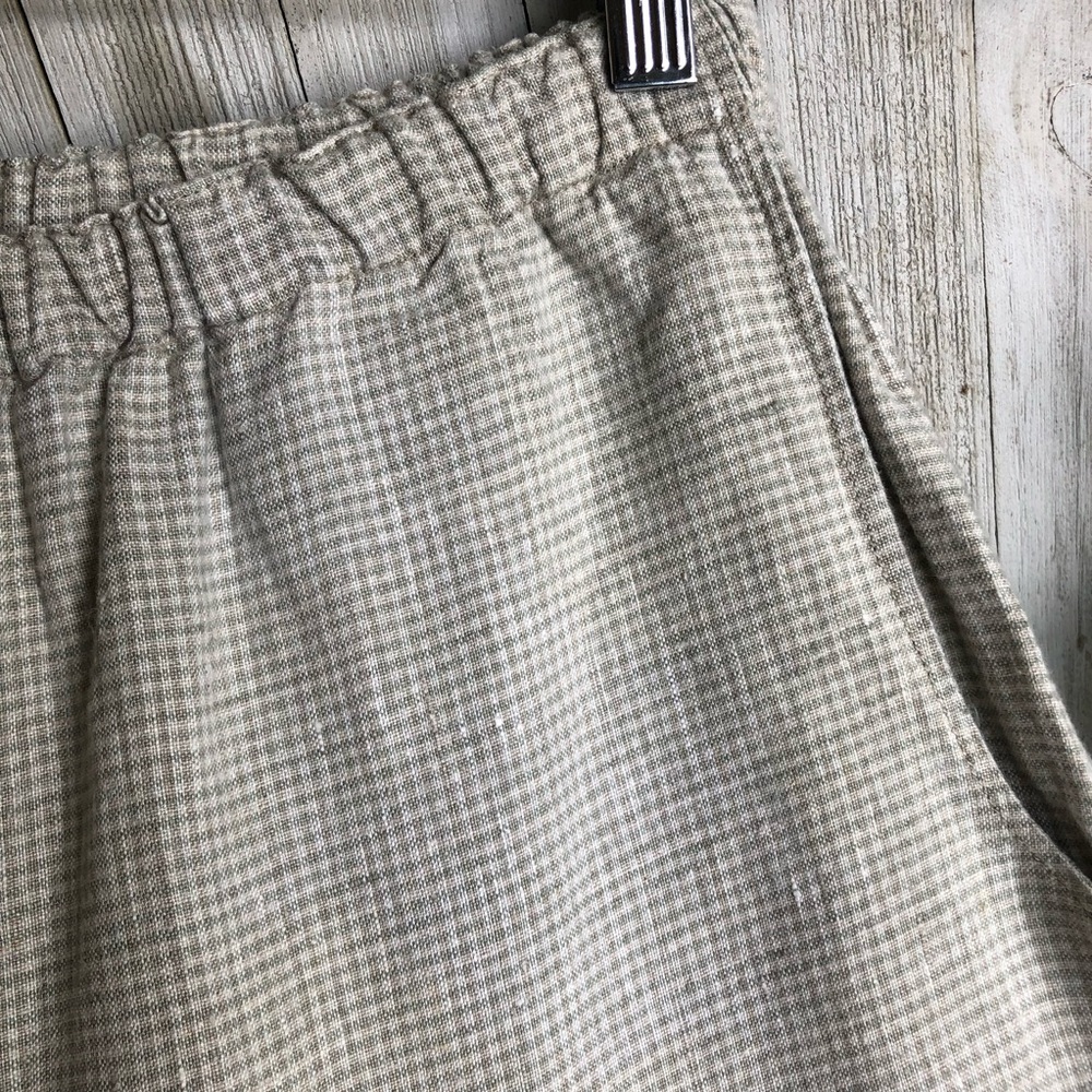 flax • Seafoam & Flaxen Linen Lounge Pants - Picture 2 of 6